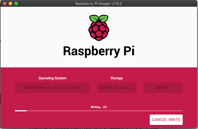 Writing to the SD card from Raspberry Pi Imager